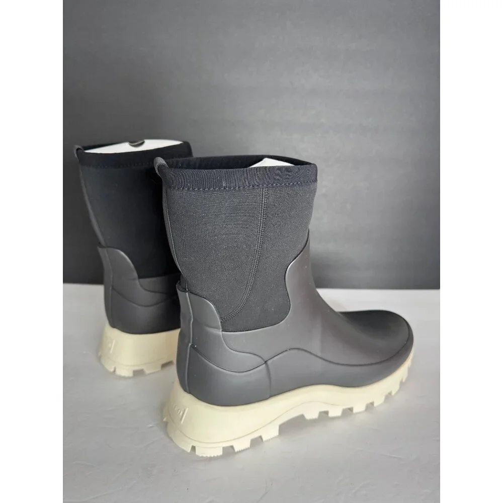 Hunter City Explorer Neoprene Short Black Rain Boots Waterproof EU 38 US 7  NIB